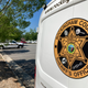 A crime scene unit van sits outside the Rockingham County Sheriff’s Department in Wentworth, N.C., on Saturday, July 23, 2022.